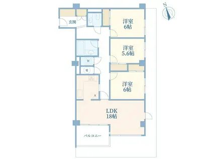 ロイヤル白金ガーデン(3LDK/1階)の間取り写真