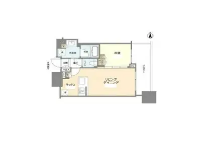 シティタワー大阪本町(1LDK/37階)の間取り写真