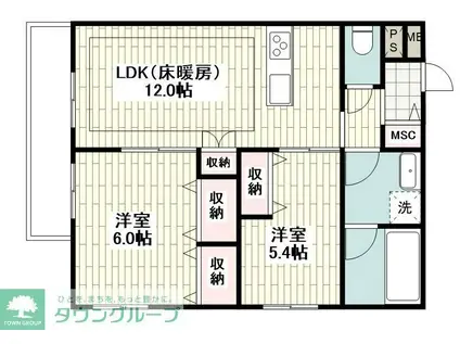 サンシャイン星川(2LDK/1階)の間取り写真