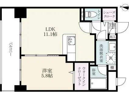 SOPHIA21堀川(1LDK/3階)の間取り写真