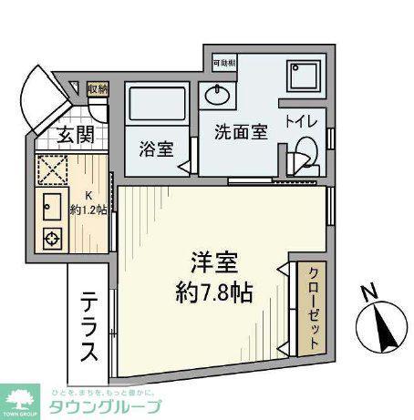 松原戸建(1K/1階)の間取り写真