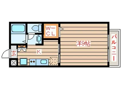 リバーサイドアベニュー(1K/1階)の間取り写真