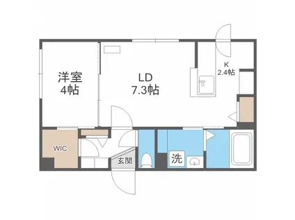 ARZU SHIROISHI(1LDK/3階)の間取り写真