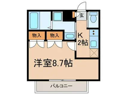 リーベルフジヨシ(1K/2階)の間取り写真