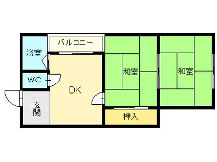 末広マンション(2DK/5階)の間取り写真