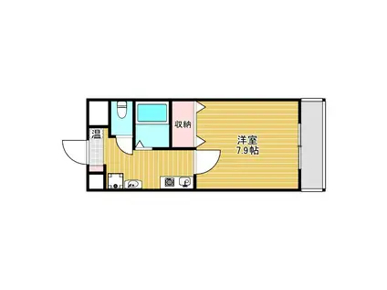 フローラルハイツ服部(1K/6階)の間取り写真