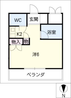 池場ハウス(ワンルーム/1階)の間取り写真