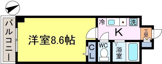 阿部松島マンション(1K/1階)の間取り写真