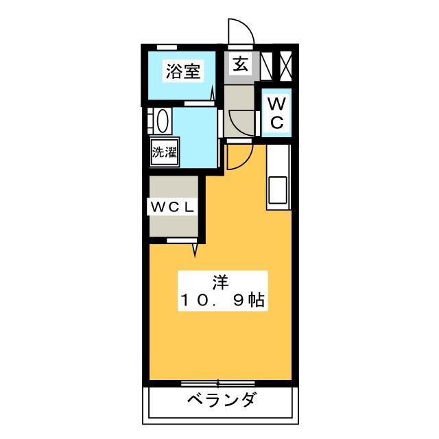 PRIME天王(ワンルーム/1階)の間取り写真