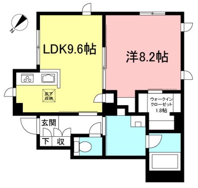 ボヌール・カレ(1LDK/1階)の間取り写真