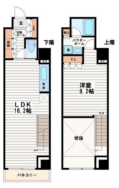 KDXレジデンス本町橋(1LDK/14階)の間取り写真