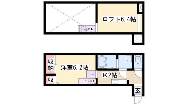 CHARME新守山(1K/1階)の間取り写真