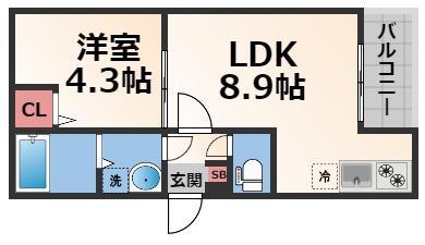 アークティカ小路(1LDK/3階)の間取り写真