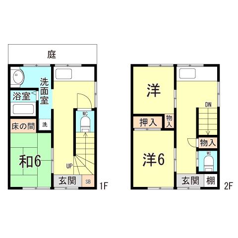 高寺アパート(3DK/1階)の間取り写真