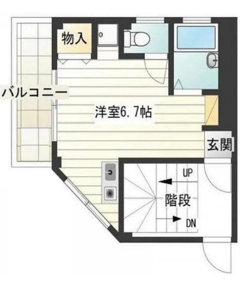 GREW田端TGERRACE(ワンルーム/3階)の間取り写真