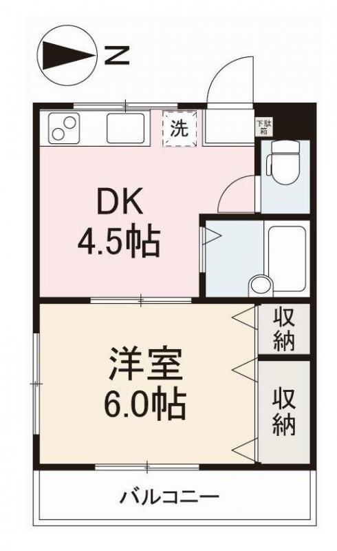 シンプルハイツ(1DK/1階)の間取り写真