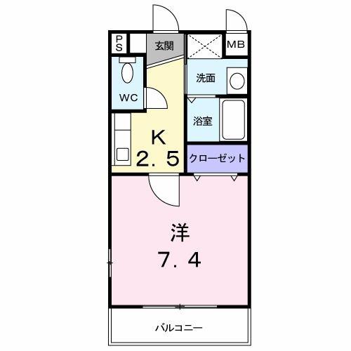 SJぺスカ(1K/1階)の間取り写真