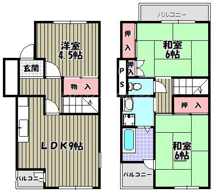 メゾンリベルテ(3LDK/1階)の間取り写真