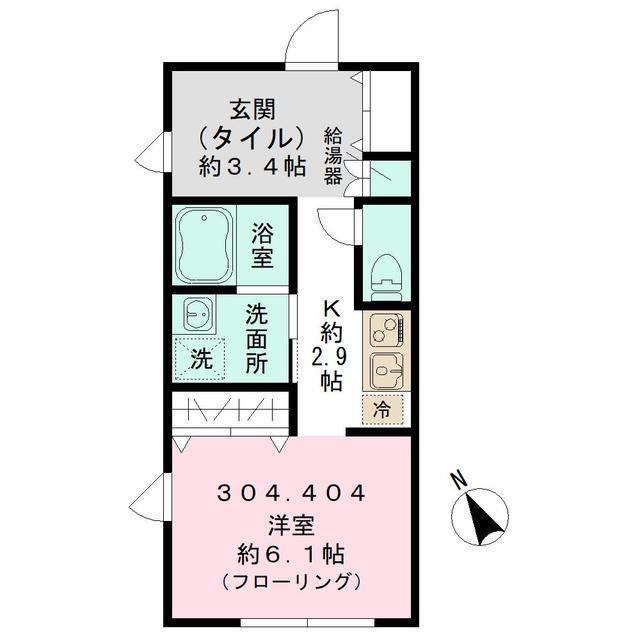 GREEN COURT中野(1K/3階)の間取り写真
