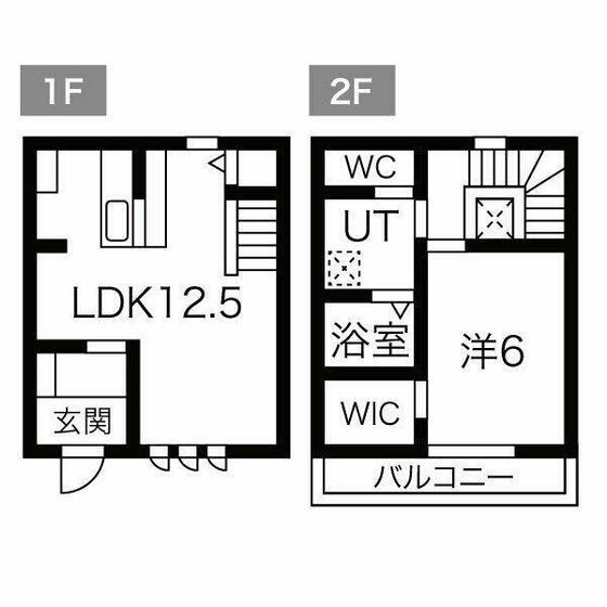 パインズ御幸町(1LDK/1階)の間取り写真