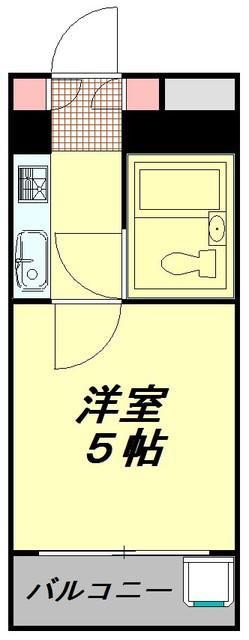 シティパレス脚折III(1K/3階)の間取り写真