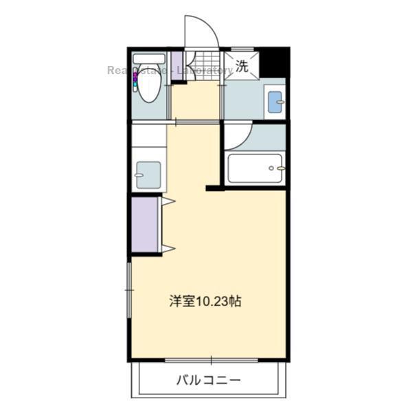 江平東町マンション(1K/1階)の間取り写真