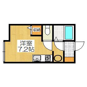 メゾンホワイトA-2(ワンルーム/1階)の間取り写真