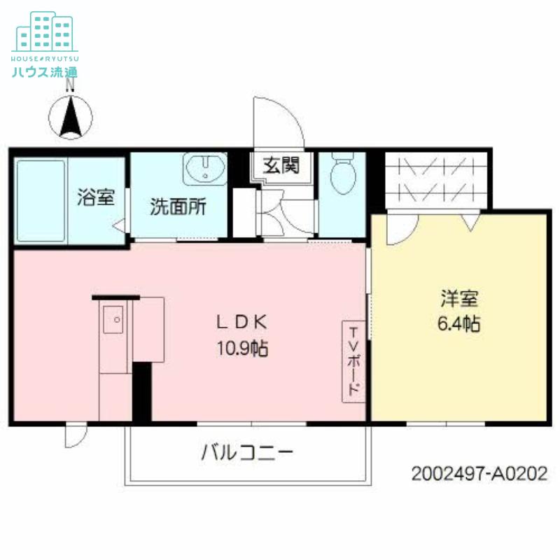 グランブリッジ (1LDK/2階)の間取り写真