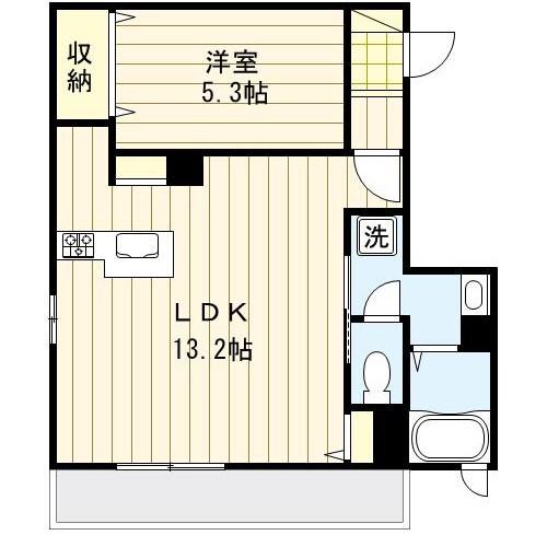 D-ROOM東尾久(1LDK/1階)の間取り写真