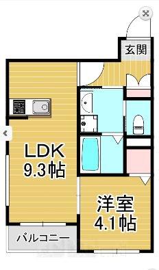KIMIE PRENDORE.R(1LDK/3階)の間取り写真