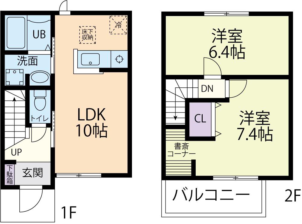 S・GLAD(2LDK/1階)の間取り写真