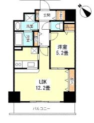 TKフラッツ渋谷(1LDK/7階)の間取り写真