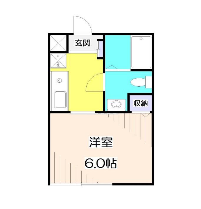AIFORT.池袋I(1K/2階)の間取り写真
