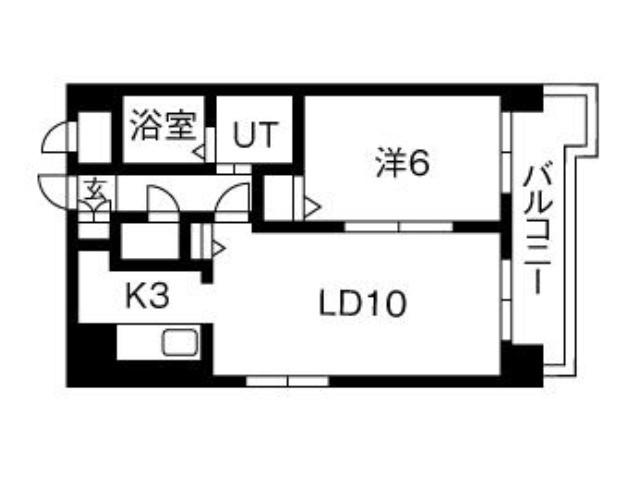 アヴィンズ平岸(1LDK/7階)の間取り写真