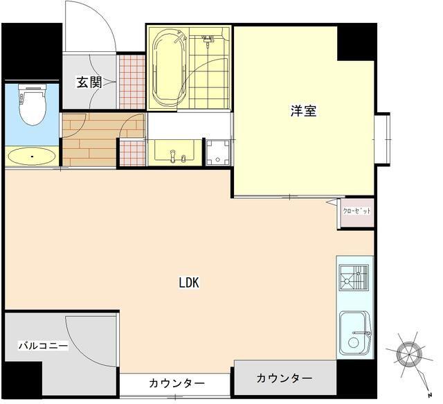 M・P・S関内(1LDK/7階)の間取り写真