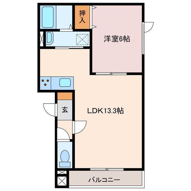 大町2丁目(1LDK/1階)の間取り写真