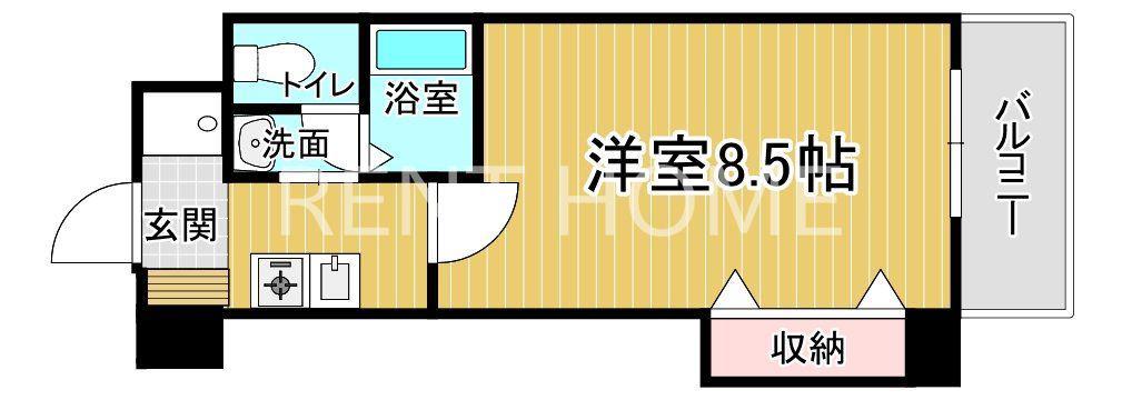 Mプラザ今里(1K/7階)の間取り写真