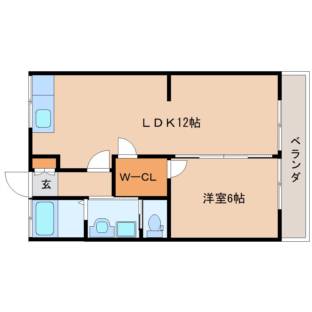 平井マンション(1LDK/2階)の間取り写真