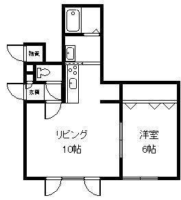 コンフォート・ネオ8・17(1LDK/1階)の間取り写真