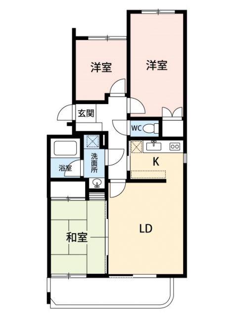 リベルテ東山(3LDK/1階)の間取り写真