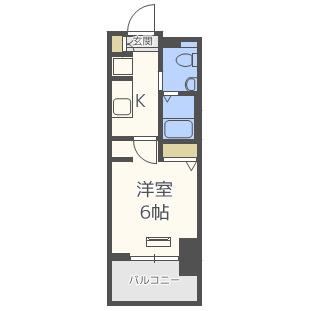 エステムプラザ大手前エヴァース(1K/5階)の間取り写真
