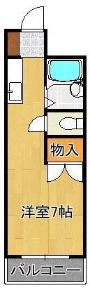 ロイヤル葉山(ワンルーム/3階)の間取り写真