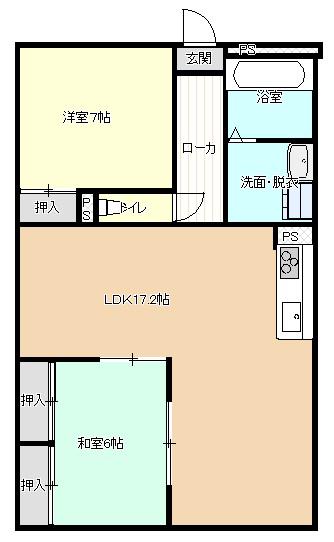 メゾン・ラ・ディアス(3LDK/4階)の間取り写真