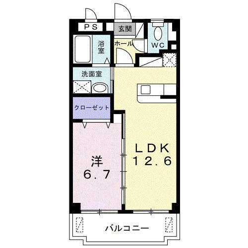 サンリットコリーヌ(1LDK/1階)の間取り写真