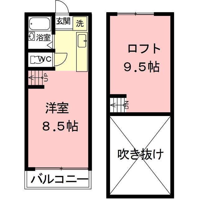 LA SALA(ワンルーム/1階)の間取り写真