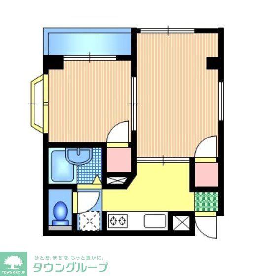 ロイヤルメゾン(2K/1階)の間取り写真