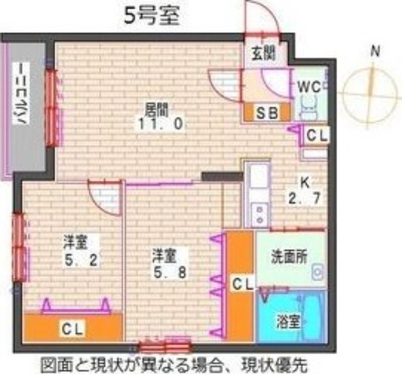 GRAN FELICIA S24(2LDK/4階)の間取り写真