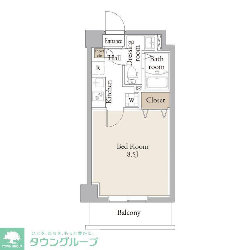 アルファコートお花茶屋(1K/2階)の間取り写真