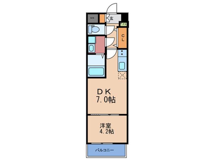 レオンコンフォート梅田北(1DK/8階)の間取り写真