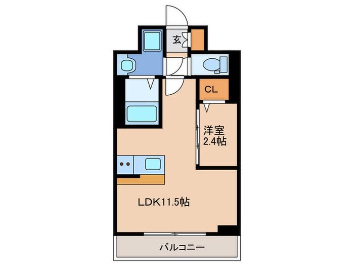 NUDGEONE.香椎駅前(1LDK/7階)の間取り写真